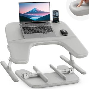 SAIJI Laptop Lap Desk for Bed & Couch with Soft Armrest, Bed Desk Table