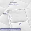 yescool Weighted Blanket for Adults (17 lbs, 60" x 80",White) Cooling Heavy Blanket for Sleeping Perfect for 160-180 lbs, Queen Size Breathable Blanket with Premium Glass Bead, Machine Washable