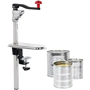 Commercial Manual Can Opener Table Industrial Heavy Duty Can Opener with Plated Steel Base Adjustable Height Up to 13" Tall for Restaurant Kitchen Hotel Bar
