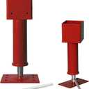 4x4 Screw Jacks, 2 Pack Adjustable Jack Post House Jacks for Leveling, 14.5" - 18.5" Height Adjust Range, Heavy Duty Floor Jacks Post Crawlspace Shed Lifting Jack, 24000 lbs Max Load Capacity (Red)