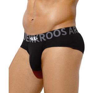 Arjen Kroos Men's Cotton Sport Briefs Sexy Low Rise Briefs Athletic Pouch Underwear, Black, Small