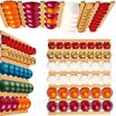 K Cup Holder,Wooden Coffee Pod Holder,10 PCS Under Cabinets Wall Mounte Vertically/Horizontally,Coffee Pod Storage for Coffee Shop Desktop Office and Kitchen, Bamboo Wood