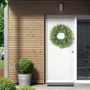 24 Inch Spring Wreaths for Front Door Wreath Summer Outdoor Green Door Wreath for All Seasons Porch Living Room Bedroom Window Wall Indoor Outdoor Farmhouse Home Decoration