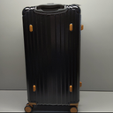 20/24 Top Opening Hardshell Lightweight Luggage and 28-Inch Clamshell Opening Suitcase with Spinner Wheels & TSA Locks, Black Brown, 20in/24in/28in