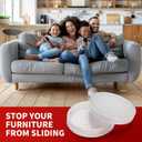 Ezprotekt Non Slip Furniture Pads, 8 Pcs 2" Anti Skid Rubber Caster Cups, Anti-Slip Round Furniture Coasters for Hardwood Floors, Anti Slide Floor Protectors for Bed Couch Stoppers (Clear)