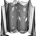 (48 x 240 in.) Halloween Creepy Cloth, DealKits Spooky Giant Cheese Cloth Tapestry for Halloween Party Supplies Decorations Outdoor Yard Home Wall Decor, Black