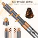 Long Conical Barrel Attachment Compatible with Dyson Airwrap HS01 HS05 HS08 Attachment, Adjustable Bidirectional Hair Curling Iron Accessories Create Bouncy Curls or Waves(Nickel/Copper, 1.2in)