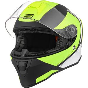 ORIGINE On Road Full Face Motorcycle Helmet, DOT Approved (X-Small, Bolt Flip Yellow)