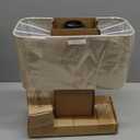 3-Way Dimmable Touch Control Table Lamp with 2 USB Ports and AC Power Outlet Modern Bedside Nightstand Lamp Fabric Shade and Metal Base for Guestroom Bedroom Living Room LED Bulb Included Warm White (Cream)