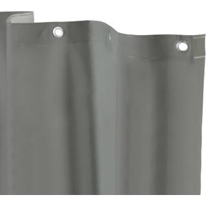 Kenney KN41439 Medium Weight 5 Gauge Waterproof PEVA Shower Curtain Liner with Rust-Resistant Metal Grommets and Weighted Magnetic Hem for Bathroom, 70" W x 72" H, Gray, 1-Pack (Grey)