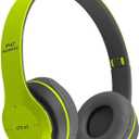 Upgraded Hybrid Active Headphones with Transparent Modes Playtime Wireless Bluetooth with Mic Deep Bass Soft-Earpads Fast Charging-Green