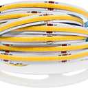 LED Strip Lights 24V, Band COB Warm White 3000K 16.4ft 320 LEDs/M Total 1600 LEDs Flexible Neon Light Strips for Party, Counter, Shelf, Home Decor