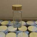 FINESSY Glass Spice Jars with Label with Bamboo Lids 36 Pack Set, 4oz Empty Clear Glass Spice Bottles with Shaker Lids, Airtight Kitchen Seasoning Organizer Jars, Herb Seasoning Containers with Labels