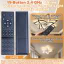 2-Pack Universal Ceiling Fan Remote | Fan Remote Replacement Compatible with ADH-CFL02/CFL04/CFL05/CFL06/CF07/CF08/CFL09/CFL10/CFL11/CFL12 & Compatible with LP-FSD01-FSD06 | 6 Speeds with Timer