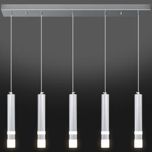 LIANGMH 
5-Light Dining Room Modern Pendant Light Kitchen Fixture Dimmable LED Chrome Mini Pendant Lighting fo Kitchen Island Study Pendant Lights
