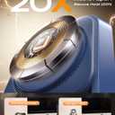 3 in 1 Charging Station for iPhone, for Magsafe Wireless Charger with Cooling Fan for iPhone 17 16 15 14 13 12 Series & Apple Watch Charger, Wireless Charging Station for AirPods 4/3/Pro (Blue)