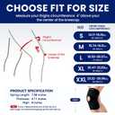 JOMVD Knee Brace for Knee Pain, Meniscus Tear, Adjustable Knee Support with Side Spring Stabilizers for Meniscus Tear, ACL, Arthritis, Patella Stability, Knee Pain Relief, Women and Men, X-Large (Black)