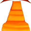 Weatherproof Replacement Cushion Pad and Umbrella for Hanging Lounge Chair Outdoor Chaise Hanging Hammock Chair - Long-Lasting, Fade-Resistant, Quick-Dry, Outdoor Lounge Replacement Set (Mandarin)