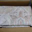 BESTSWEETIE 5x7 Area Rugs for Living Room Washable Non Slip Carpet Low Pile Soft Vintage Print Pattern Rug for Bedroom Dining Room Kitchen Entryway Indoor-Cream/Light Yellow/Brown/Blue/Red/Pink