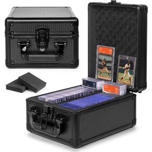 Graded Card Storage Box, PSA Slab Case Holder for Graded Cards, Top Loaders Trading Card Storage Hard Case for Sports Card, Top Loaders, One Touch, Game Cards (2 Row)