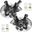 2 Front Steering Knuckles and Wheel Bearing Hub Assembly for Jeep Patriot 07-17, for Compass 07-17, for Dodge Caliber 07-12, 2.0L 2.4L, 4WD AWD FWD, Left Driver and Right Passenger Side, 698411 698410