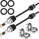 Youxmoto Front Left+Right CV Axles & Wheel Bearing Kit Fit for Yamaha Rhino 450 2006 2007 2008 2009, for Rhino 660 2006 2007, 4340 Chromoly Steel Drive Half Shaft