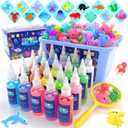 Flooyes Magic Gel Water Pets Elf Toy Kit, Aqua Water Gel Kit for Kids, Creative Squishy Maker Toy with 20 Magic and 16 Shape Molds Pets, Birthday Gifts Crafts DIY for Kids, Make Your Own Squishes