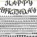 TaoBary 237 Pcs DIY Glitter Customizable Banner Kit Including 166 Letters 40 Numbers 24 Symbols 3 Light Strings 4 Rope for Birthday Party Halloween Weddings Decorations (Black)