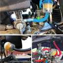 RACOONA Gas Line Hose,Car Accessories Fuel Line Hose Kit,Fuel Line Hose Clamps Fuel Filters with Inline Shut Off Valve Petcock Set for 50cc 70cc 90cc 110cc 125cc 150cc ATV Dirt Pit Bike (Red)