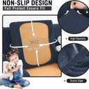 ALIECOM Blue Sectional Couch Covers, 100% Waterproof High Stretch Sofa Slipcovers Soft Washable Couch Cushion Covers Sofa Covers for Kids/Pets (5 Seat and 6 Backrest Covers, Navy)