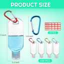 100PCS Value Empty Hand Sanitizer Bottles with Keychains, 2OZ Travel Bottle with Clips, Portable Travel Size Bottle Containers for Hand Sanitizer Holder with Lid - Leak Proof, Refillable,Empty