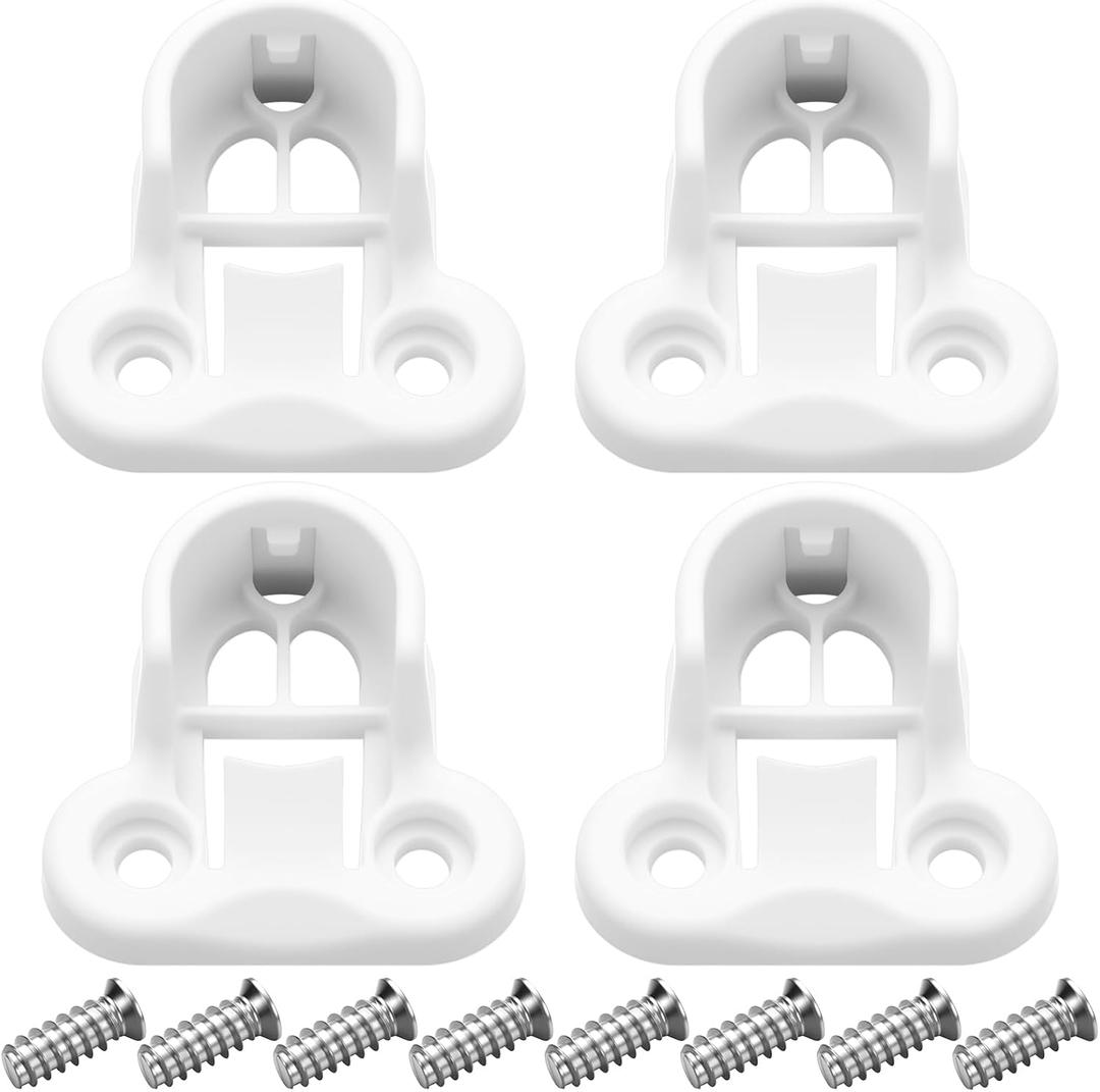 Nuanchu 4 Pack White Replacement Brackets Closet Replacement Brackets Kit Rail Holders Compatible with IKEA Pax Komplement Closet System