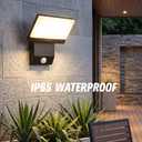 18W Motion Sensor Outdoor Lights Dusk to Dawn Outdoor Lighting 180 Folding IP65 Aluminum Wall lights Motion lights for outside Porch Light Rustproof Exterior Lighting Fixtures for Garage Yard
