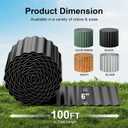 Land Guard Corrugated Garden Edging Border, 6" 100' Landscape Paver Edging, Tall Landscape Edging, Fence for Garden, Flower Bed, Lawn and Landscape Edging (Black)