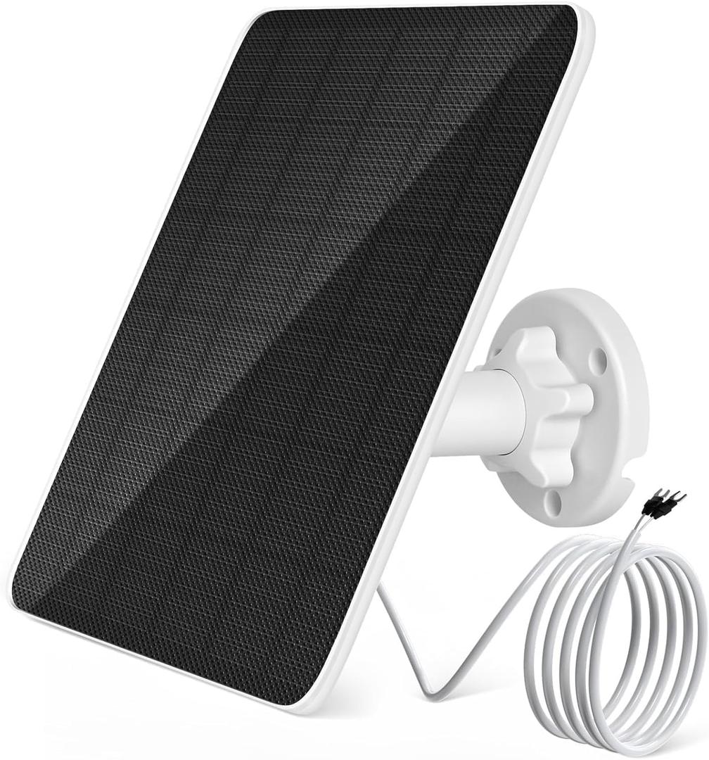 6W AC 9V Solar Panel for Ring Doorbell, Solar Panel Compatible with Ring Video Doorbell 2, Video Doorbell 3, Video Doorbell 3+, Video Doorbell 4 and Video Doorbell Plus