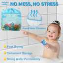 Mold Free Suction Bath Toys for Kids 26PCS, Bathtub Silicone ABC Alphabet Educational Montessori Sensory Toys for Baby/Toddlers, No Hole Animal & Letters Learning Toy with Storage Net for Autism/ADHD