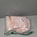 168Pcs Pink Gingham Plates and Napkins Party Supplies, Scalloped Checkered Disposable Mother's Day Paper Plates Set with Napkins Cups Plastic Cutlery for Birthday Wedding Baby Shower Party Supplies