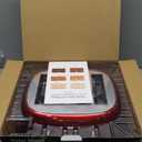 4 Slice Toaster Retro Stainless Steel with Bagel Defrost Cancel Function, 6 Browning Settings, Extre Wide Slot and Removable Crumb Tray, Red, ST033