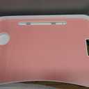 FISYOD Foldable Laptop Table, Portable Lap Desk Bed Table Tray, Laptop Stand with Cup Holder & Tablet Slot & Lifting Handle for Working Writing Drawing & Eating (Pink)