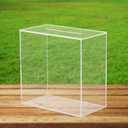 Clear Acrylic Wedding Card Box Large DIY Card Boxes with 4 "Card" Text Stickers Gift Money Box Holder for Wedding Reception Anniversary Birthday Party Baby Shower Graduation Decorations