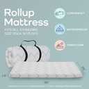 Babylicious Waterproof Pack and Play Mattress Pad - 38" x 26" | Roll Up Style - Breathable Soft Memory Foam - Portable Mattress Topper- Baby Foam Mattresses for Babies - Includes Easy Carry Buckle