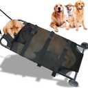 Max Loading 250lbs Large Dog Stretcher with Noiseless Wheels, 45x22 Inch Pet Transport Trolley Animal Gurney Carrier(Unfoldable)