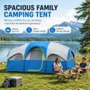 Simple Deluxe 2/4/6/8 Person Cabin Tents for Camping, Outdoor Tent 5-Minute Quick Setup with Mesh Doors, Windows, Waterproof & Sturdy Poles, Ideal for Family Camping, Hiking Outdoor Use