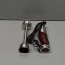 3- in-1 Immersion Hand blender, Powerful MOTOR & Stainless Steel Stick Blender, 4 Sharp Blades with Whisk, Milk Frother Attachments (Red)