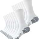 JOYNÉE 8 Pairs Mens Athletic Crew Socks Cushion Running Work Breathable Outdoor Socks for Men, 10
