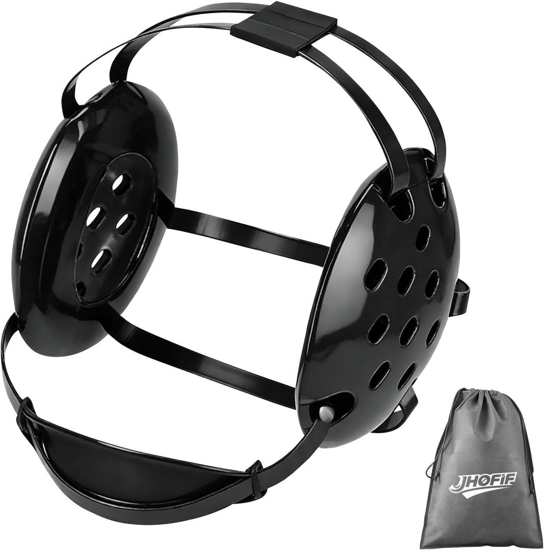 Wrestling Headgear, Youth & Adult Wrestling Gear with 5-Point Safety Strap System, 11 Vent Holes Ear Protection with Chin Cup & Portable Bag, Adjustable Size for Wrestling, MMA, BJJ