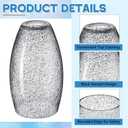 1 Set Oval Glass Lamp Shade 7.5" High x 4.7" Diameter Glass Pendant Lampshade Compatible with E26 Light Fixtures Lampshade Replacement for Kitchen Island Ceiling Pendant(Black Seeds)