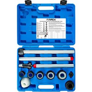 Cam Bearing Removal and Installation Tool Set Camshaft Bearing Tool Kit with 1-1/8 to 2-2/3 Inch Adapters for Most Domestic and Imported Vehicles