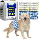 25 x Dono Dog Diapers Male, Disposable Male Dog Wraps 60ct, Ultra Absorbent Doggie Diapers, Rapid-Dry Leak-Proof Puppy Diapers, Wetness Indicator Excitable Urination Incontinence,Large