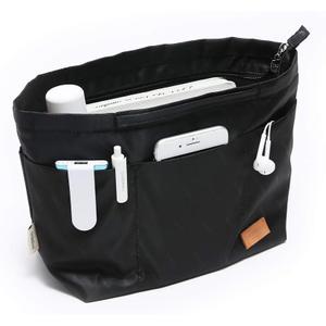 Multi-Pocket Travel Handbag Organizer Insert Large for Tote Bag Purse Liner Insert Organizer with Handles (Large, Black)